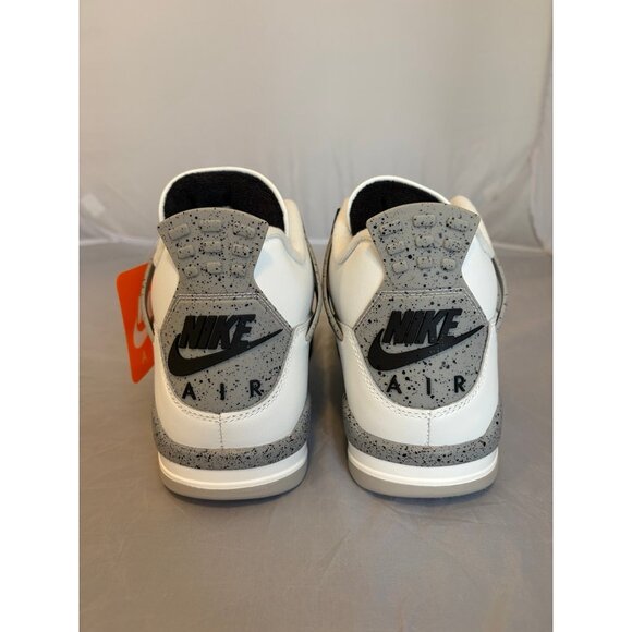 Air Jordan 4 Retro OG white cement 2025 B grade men’s shoes size 10 FV5029 100